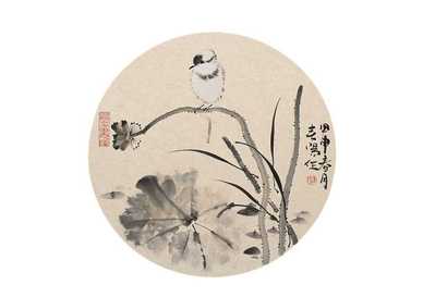 霍春阳 花鸟 圆光